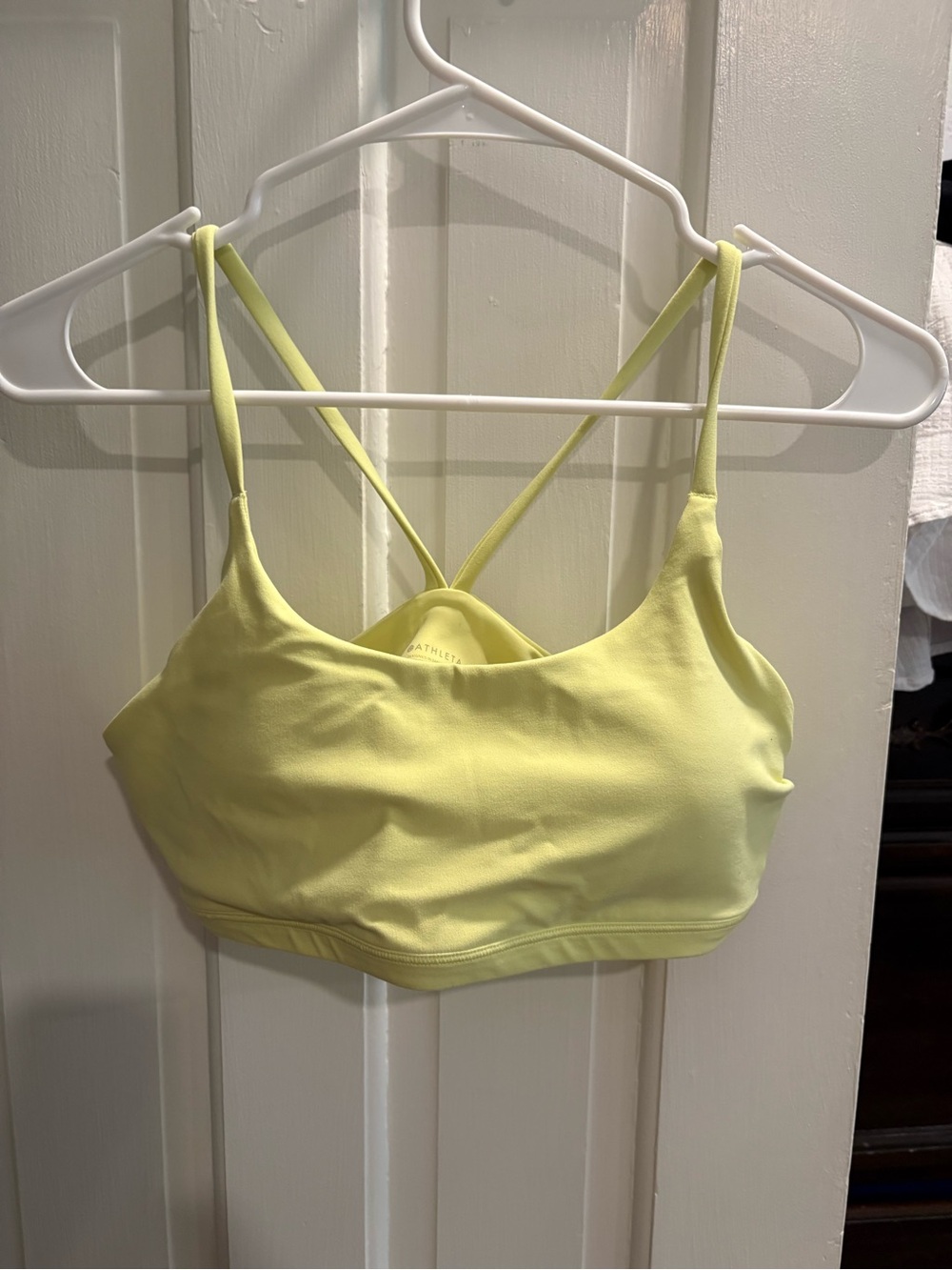Athleta Yellow Strappy Sports Bra